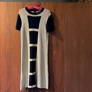 Vintage Chic Black and Cream Dress